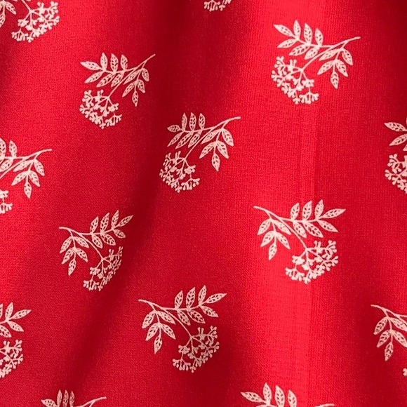 Dress Forum Ditsy Cottage Floral Print Cottagecore Wrap Dress Red White Small - Picture 7 of 15